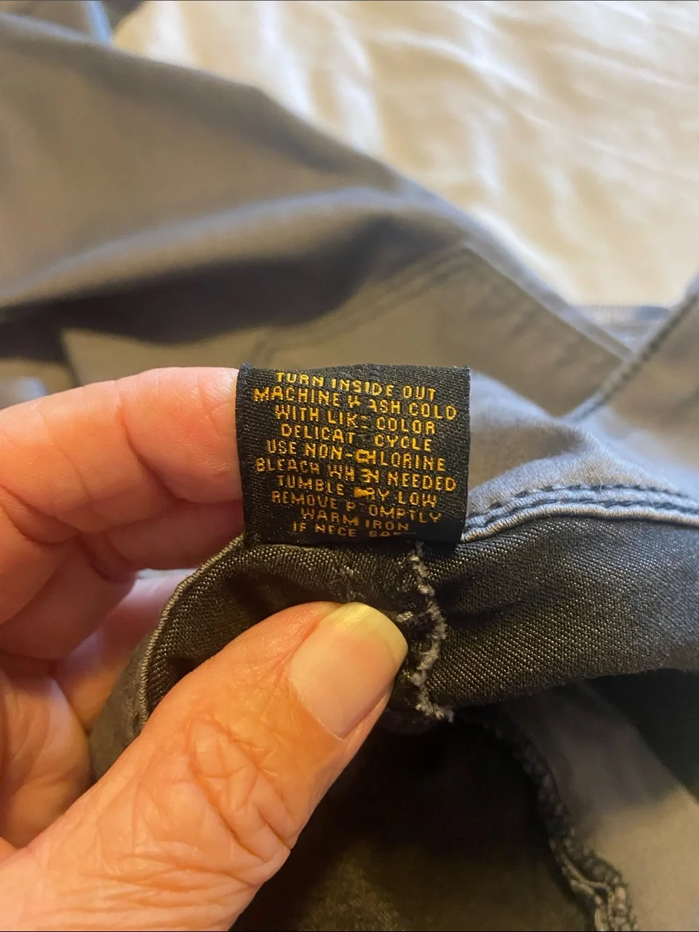 IMAN Gray Slim Pants with Gold-Tone Accents